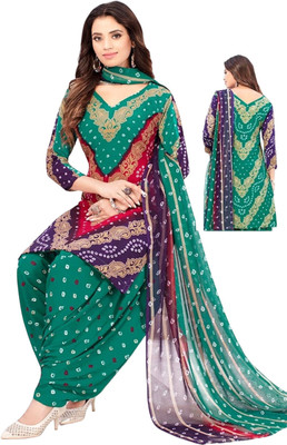 Om Creation Crepe Printed Salwar Suit Material