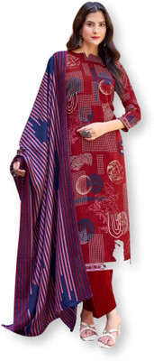 ShEmpire Wool Printed Salwar Suit Material