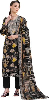 DRAVINAM Trends Viscose Rayon Embroidered Salwar Suit Material