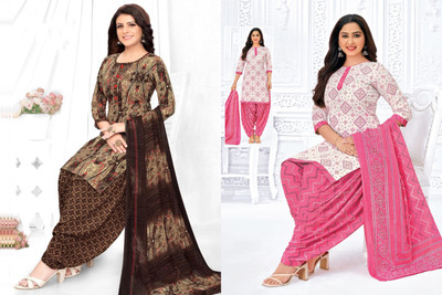 SEWDHAGA Crepe Printed Salwar Suit Material