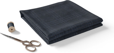 Bigreams Cotton Blend Checkered Suit Fabric