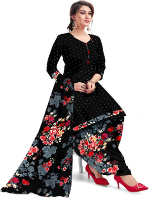 Sthit Crepe Floral Print Kurta & Patiyala Material