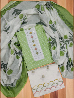 krishna boutique Pure Cotton Printed Salwar Suit Material