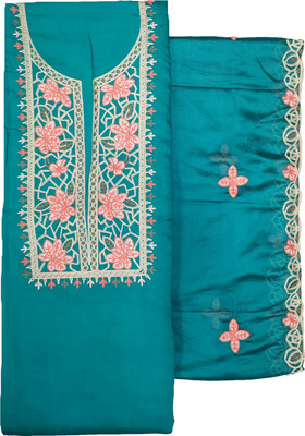 Kashmiri Pure Cotton Embroidered Salwar Suit Material