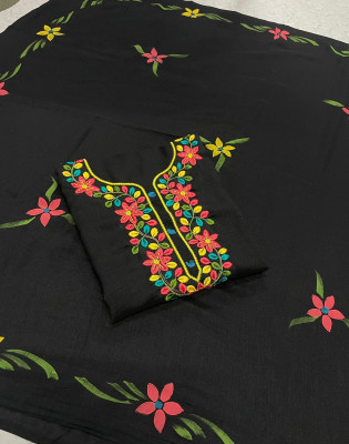 vineedarsh Dupion Silk Embroidered Salwar Suit Material