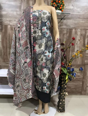 PUNRASAR TEXTILE Cotton Blend Floral Print Salwar Suit Material