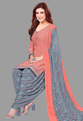 DUTT TEXTILE Crepe Solid Kurta & Patiyala Material