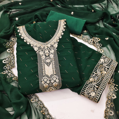 Saware Georgette Embellished Salwar Suit Material