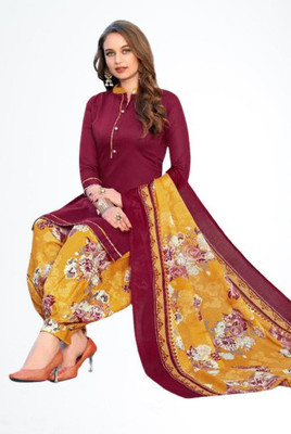 laxmi creation Crepe Solid, Printed Salwar Suit Material