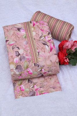 HAMOFY Cotton Blend Embroidered Salwar Suit Material