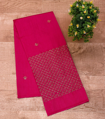 HEER FASHION Art Silk Self Design Blouse Material