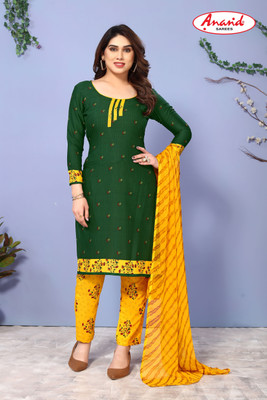 ANAND Crepe Chevron/Zig Zag Salwar Suit Material