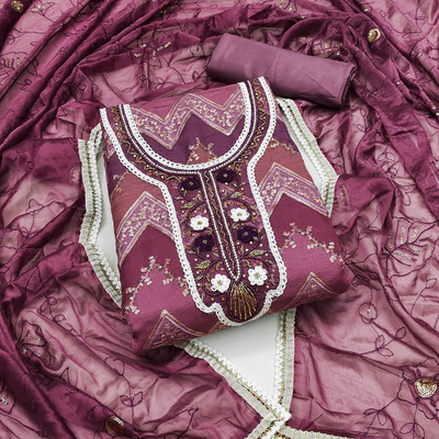 Tasrika Organza Embellished Salwar Suit Material