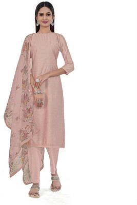 Tavas Chanderi Printed Salwar Suit Material