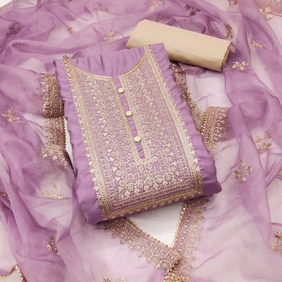 NEGRONI Cotton Silk Self Design Salwar Suit Material