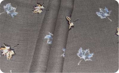 J.Jamsty Linen Blend Graphic Print Shirt Fabric
