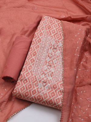 Meena Bazaar Cotton Blend Printed Salwar Suit Material