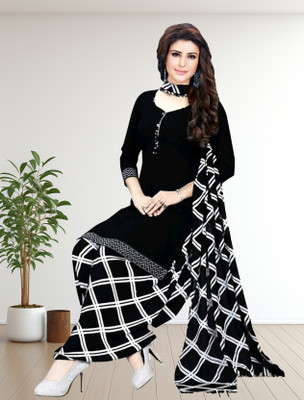 ALSHOP Crepe Printed Salwar Suit Material