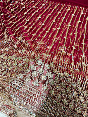 Azly Net/Lace Embroidered Gown/Anarkali Kurta & Bottom Material
