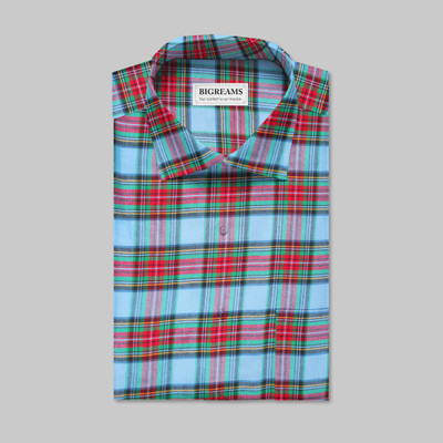 Bigreams Pure Cotton Checkered Shirt Fabric