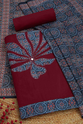soch Cotton Blend Printed Salwar Suit Material