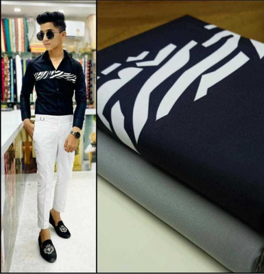 WELE DERBIES Polyester Printed Shirt & Trouser Fabric