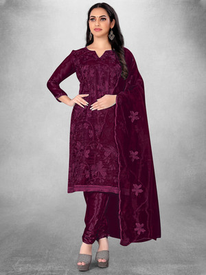 Endues Organza Embroidered Salwar Suit Material