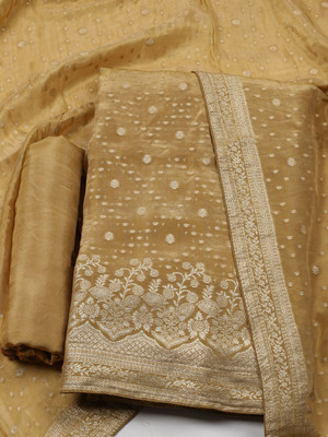 Meena Bazaar Art Silk Self Design Salwar Suit Material