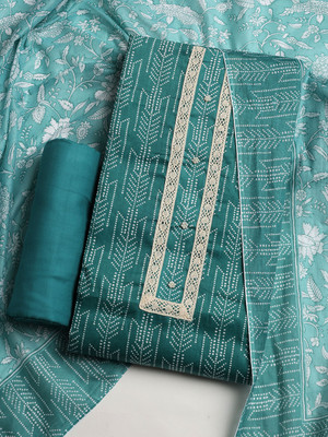 Meena Bazaar Cotton Blend Printed Salwar Suit Material