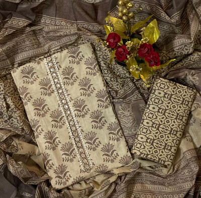 EJS Pure Cotton Floral Print Salwar Suit Material