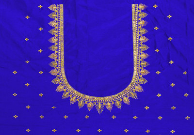moltera Cotton Silk Embroidered Blouse Material