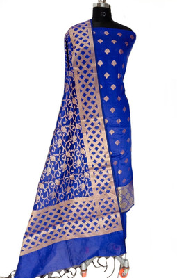 The SDF India Chanderi Self Design Salwar Suit Material