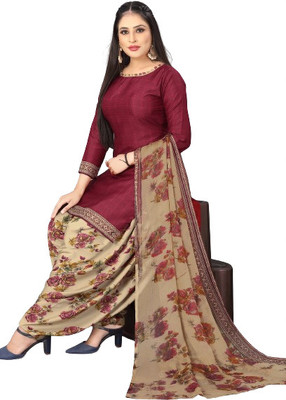 Fablily Crepe Printed Salwar Suit Material