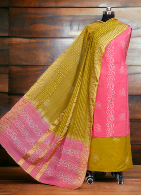 INTHIC Cotton Blend Printed Salwar Suit Material