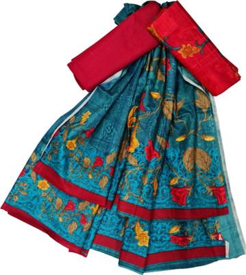 DRESSED UP DIVAS Cotton Blend Printed Kurta & Churidar Material