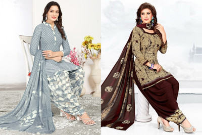 laxmi creation Crepe Printed Salwar Suit Material