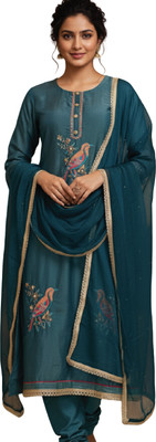 GP1 Viscose Rayon Embroidered Salwar Suit Material