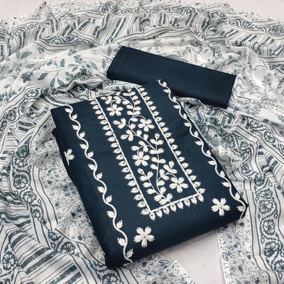 A To Z Cart Pure Cotton Embroidered Salwar Suit Material