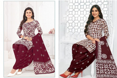 SIMPLYETHNIC Crepe Printed Salwar Suit Material