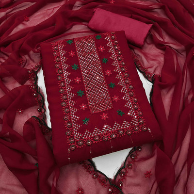 Kimisha Georgette Embroidered Salwar Suit Material