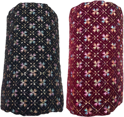 KDPM Velvet Embroidered Blouse Material