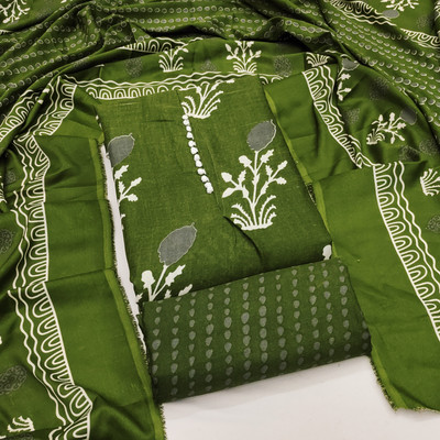 manvaa Cotton Blend Printed Salwar Suit Material