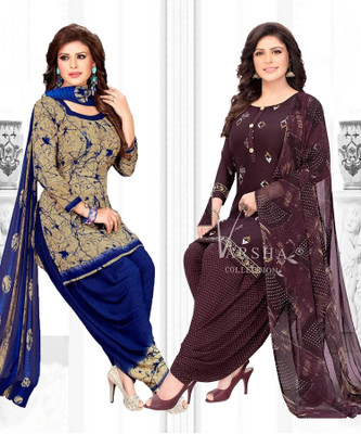 VERCO Crepe Printed Salwar Suit Material