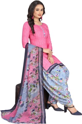 AYKA CLOTHINGS Crepe Printed Salwar Suit Material