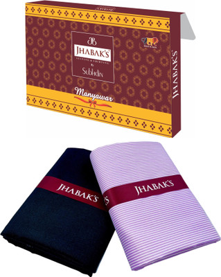 JHABAK'S Polyester Striped Shirt & Trouser Fabric