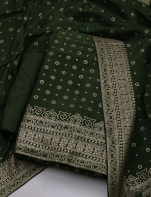 Meena Bazaar Art Silk Embroidered Salwar Suit Material