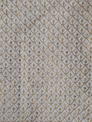 Dudheeba Textiles Silk Blend Embroidered Blouse Material