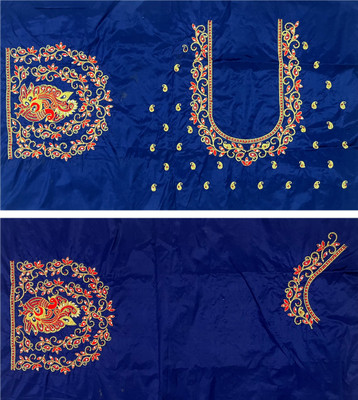 VLIPCARTZ Pure Silk Embroidered Blouse Material