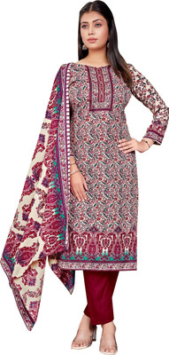 DRAVINAM Trends Wool Printed Salwar Suit Material