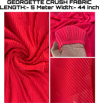 KRISHNAM TRENDS Georgette Self Design Multipurpose Running Fabric